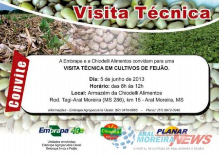 Embrapa e Chiodelli Alimentos promovem visita técnica em cultivos de feijão