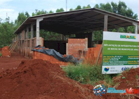 Obras do Centro de bocha segue em ritmo acelerado