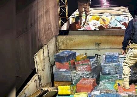 Carreta com 17 toneladas de maconha que saiu de MS é apreendida no Paraná