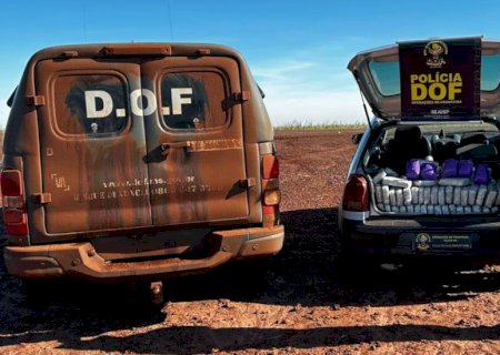 DOF apreende veículo com quase cem quilos de drogas em Ponta Porã